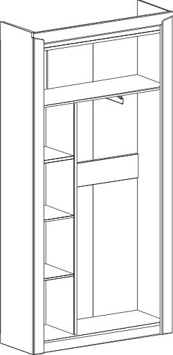 Шкаф двухдверный "Соренто" прихожая