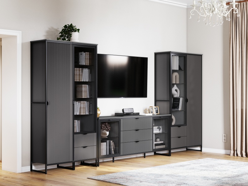 Модульная гостиная Нора" композиция #3 Графит