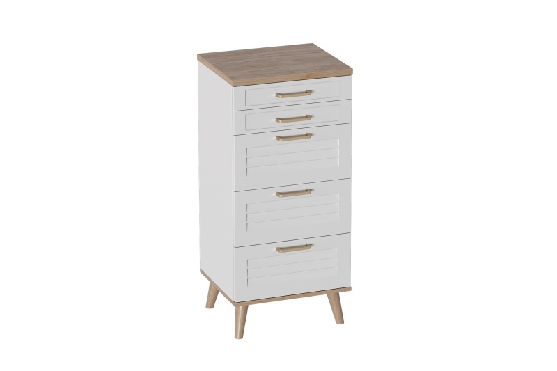 Комод 5 ящ "Гавана" спальня Белый