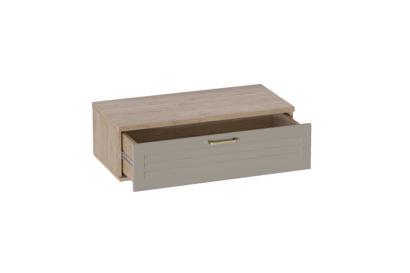 Тумба подвесная 1 ящ "Гавана" спальня Светло-серая