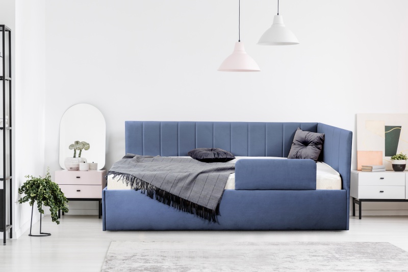 Кровать "Хеппи-2" Вариант 1 Мора деним